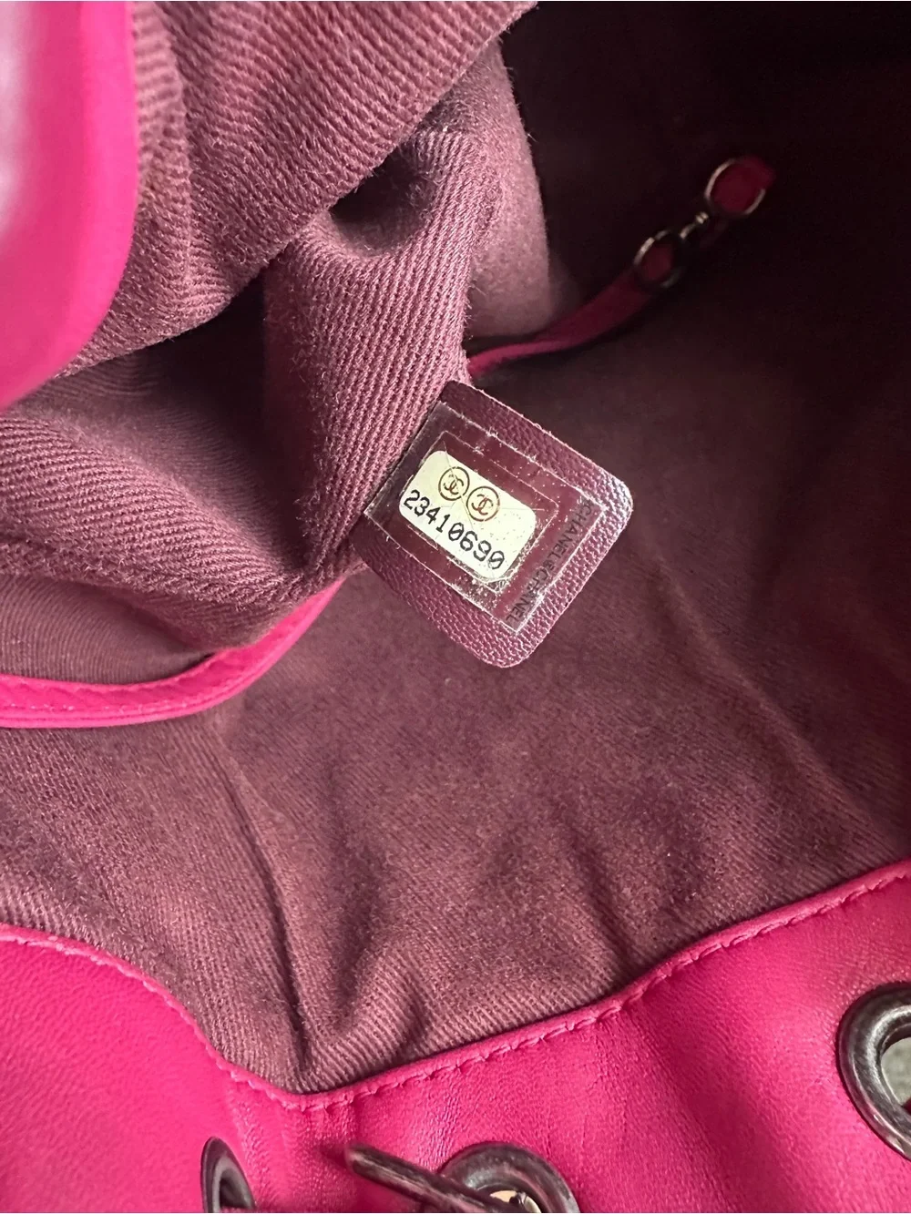 CHANEL Drawstring Bucket Bag – Pink Lambskin Quilted Leather Ruthenium Hardware